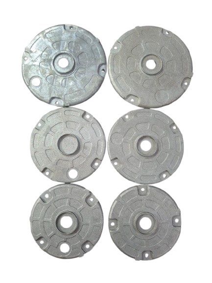 E-Frame 120.4 dia motor end shield range, aluminium die-cast end covers